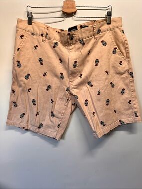 Raw Yarn Industries Sugar Skulls & Red Roses Shorts